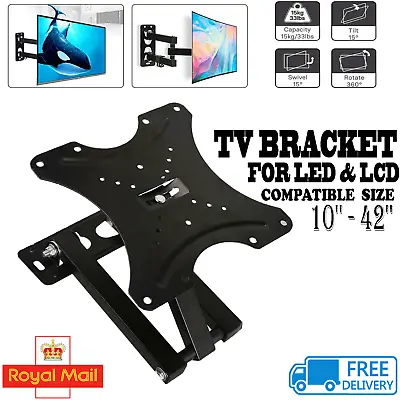 Cantilever Full Motion Pull Out TV Wall Mount Bracket 18 26 32 37 40 42   LED 3D • £11.31