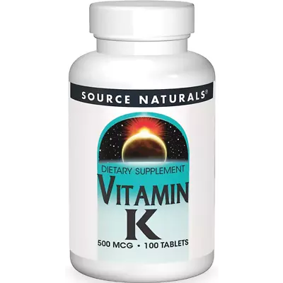 Source Naturals Vitamin K 500 Mcg 100 Tabs • $9.19