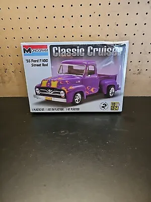 Monogram 55 Ford F-100 Street Rod Classic Cruiser 1:24 Brand New Purple (*) • $21.60