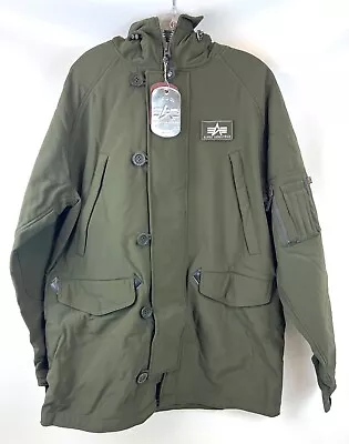 Alpha Industries N-3B Softshell Cold Weather Parka Jacket Green Size X-Large XL • $127.49