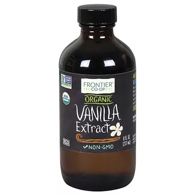 Frontier Natural Organic Vanilla Extract 8 Oz Glass Bottle Non-gmo Baking Large • $29