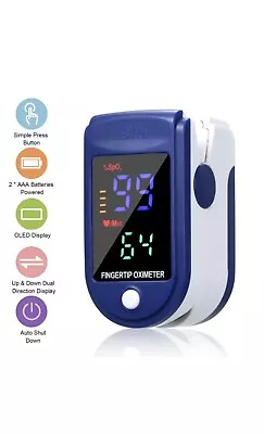 A&D Medical UP-200 Pulse Oximeter  Blood Oxygen Heart Monitor New • £18.99