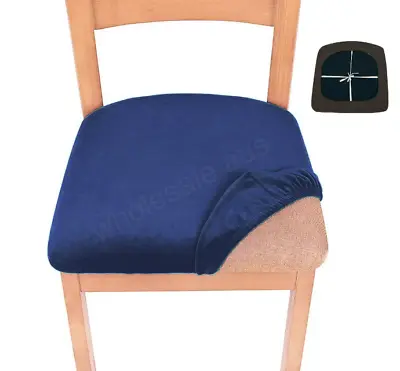 2-8PCS VELVET Dining Chair Covers Kitchen Home Seat Cover Slipcover • $75.95
