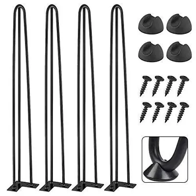 EconoHome Metal Hairpin Legs 34 Inch  Heavy Duty Furniture Legs • $31.90