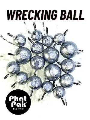 15ct Wrecking Ball Jig Head Crappie Bass Walleye VMC Mustad Hook Fishing Lure • $11.04