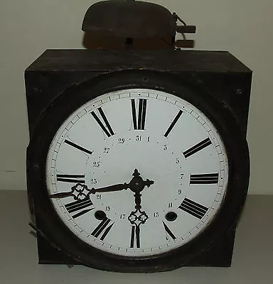 Antique 19th C. French Morbier Comtoise Porcelain Dial Wag On Wall Clock C.1840 • $399.99