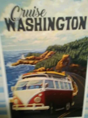 Amazing Post Card Vw Van Coastal Drive Cruise  Washington • $7.50