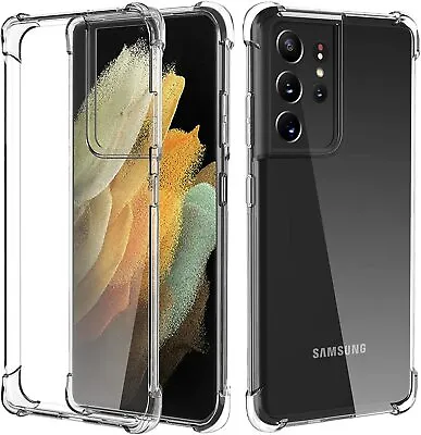 $5.99 • Buy For Samsung Galaxy S21 S20 Plus Ultra S10 S9 Note 20 Clear Case Heavy Duty Cover