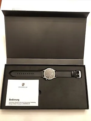 Wonderful ￼ Porsche Wrist Watch Stainless 50m.165FT Waterproof Black Leather • $325