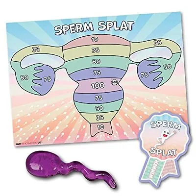 Baby Shower Games - SPERM SPLAT – Unlimited Players | Winner Prize | XL Poster • £9.99