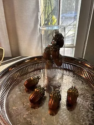 Vintage 2” Copper Colored Acorn Ornamets  Set Of 5 • $15