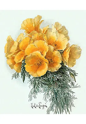 Yellow Poppies By Paul De Longpre (Art Print Of Vintage Art) • $12.99