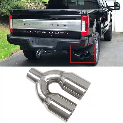 For 2011-2014 Ford F-250 F-350 Super Duty 4  Dual 6 Diesel Stainless Exhaust Tip • $189.99