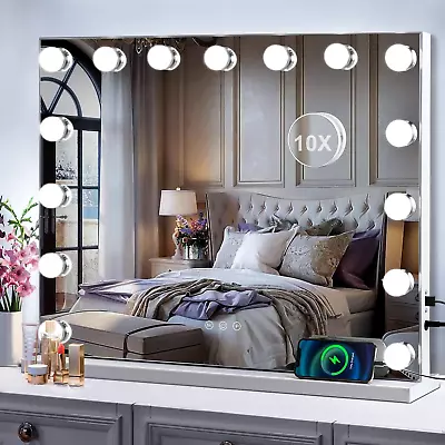 15 LED Hollywood Vanity Makeup Mirror Table Wall Light Mirror 58x45cm Light Up • £52.99