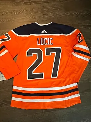 Authentic Adidas Edmonton Oilers HOME Milan Lucic #27 Orange Jersey Size 54 NWT • $119.99