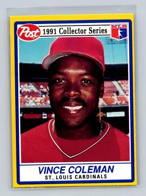 1991 Post Cereal #5 Vince Coleman • $1.69