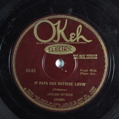 $8 • Buy Blues 78 HELEN HUMES If Papa Has Outside Lovin' OKEH 8545 HEAR 670