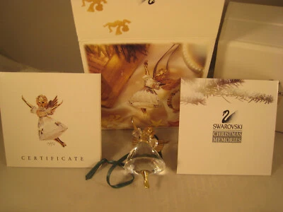 $125 • Buy Swarovski Faceted Crystal/Gold-Tone Annual Ed.  Holiday Angel  1996 MIB