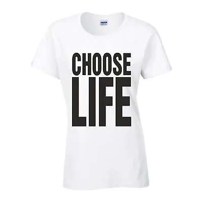 Choose Life T-Shirt Wham Fancy Dress Retro 80s Gig Party Gift Women Tee Shirt • £9.99