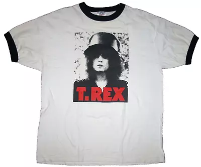 Vtg T. REX - THE SLIDER Ringer Tee T-Shirt X-LARGE Bolan *Spotting Small Holes* • $149.95