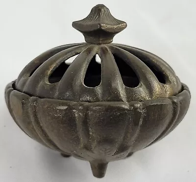 Vintage VANTINE’S Egyptian Revival Art Deco Cast Iron Incense Burner France RARE • $49.95