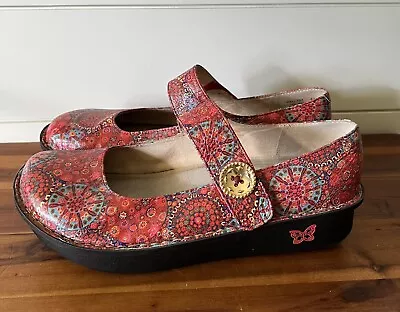 Alegria Pal 393 Red Bloom Womens Nursing Mary Jane Shoes Size 42 US 11.5-12 • $30.54