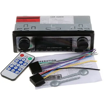 Vintage Car Stereo Radio MP3 Player Bluetooth 4-CH Output FM AUX USB SD W/Remote • $35