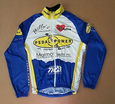 VERGE PEDAL POWER Cycling Jersey Shirt LONG SLEEVE Men's SMALL S Made In POLAND • $25