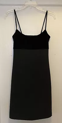 Vintage Y2K/90s My Michelle Black Dress Womens Small Velvet Bust Spaghetti Strap • $24.50