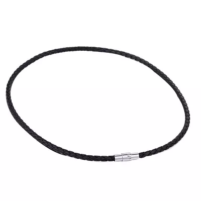 Braided Rope Cord Necklace Mens Chain Man-made Leather Choker 4/6/8mm 16-24 Inch • $7.99