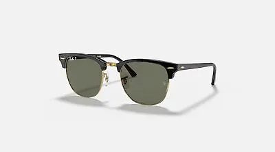 Ray-Ban Clubmaster Black/Crystal Green Polarized 51mm Sunglasses RB3016 901/58 • $121.29