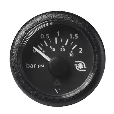 VDO Marine 2-1/16  (52mm) ViewLine Boost Pressure Gauge 2 Bar / 30 PSI - 8-32V • $110.03