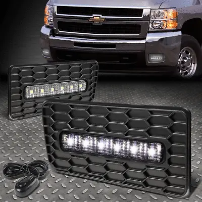 For 07-15 Chevy Silverado Gmc Sierra Led Bumper Driving Fog Light Lamps W/bezel • $40.41