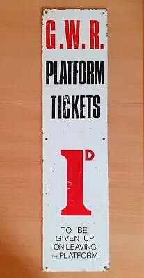 £34.99 • Buy G.W.R Great Western Railway 1D Platform Tickets Metal Sign