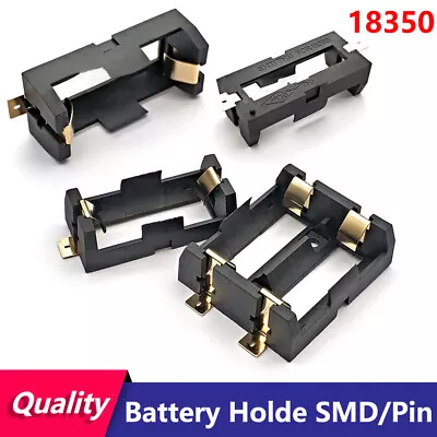 Battery Holder For 1 2 X 18350 With Pin Battery Box Case SMD/SMT Flame Retardant • £3.72