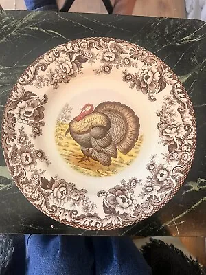 Spode Woodland Turkey Game Bird England: Dinner Plate 10.5  • $25