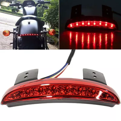 Red Motorcycle Bobber Chopper Cafe Racer LED Rear Turn Signal Brake Tail Light • $34.13