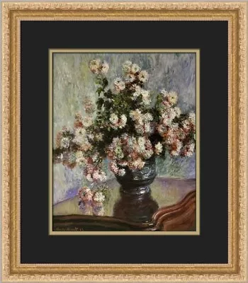 Claude Monet Chrysanthemums Custom Framed Print • $75