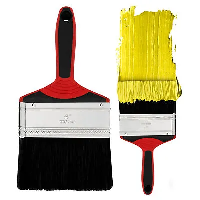 4 Inch Paint Brush 4  Brushes Wall Fence Decorating Painting Professional 100mm • £3.29