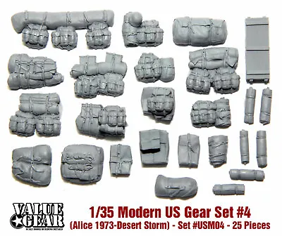 1/35 USA Modern Stowage Set #4 (Desert Storm Alice) - Value Gear Stowage 25pcs • $17