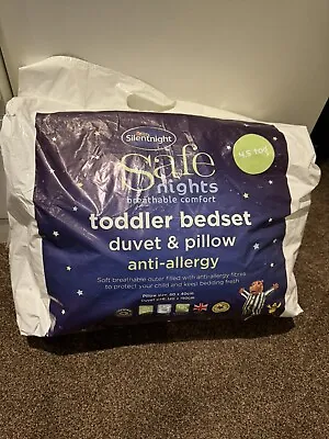 Silent Night Safe Nights Toddler Bedset Duvet & Pillow Anti-Allergy BNWT  4.5Tog • £11.99