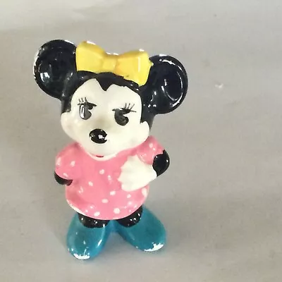 Vintage Ceramic Disney Minnie Mouse Figurine 3” Height • $5.24