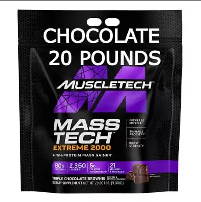 Mass Gainer Protein Powder MuscleTech MassTech Extreme 2000 (CHOOSE) • $135.51