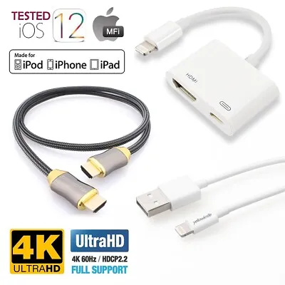 Digital HDMI Adapter Converter 2 In 1 Plug And Play For Apple IPhone 11 11 Pro • $18.04