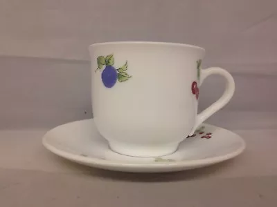 Martha Stewart Everyday Cup & Saucer Plums Pears Berries France MSE • $0.99