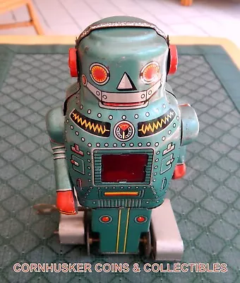 Vintage Sparky The Tin Windup Robot With Sparking Chest ~ Noguchi Toys ~ Japan • $124.95