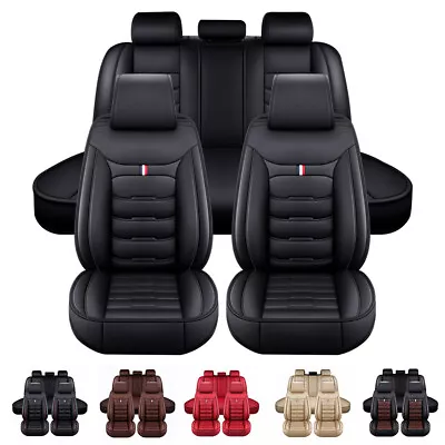 Leatherette Front Car Seat Covers Full Set Cushion Protector Universal 4 Season • $29.99