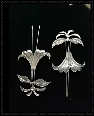 Hair Accessories Handmade Filigree Miao Silver Flower Headgear Hairpin 1piece • $20