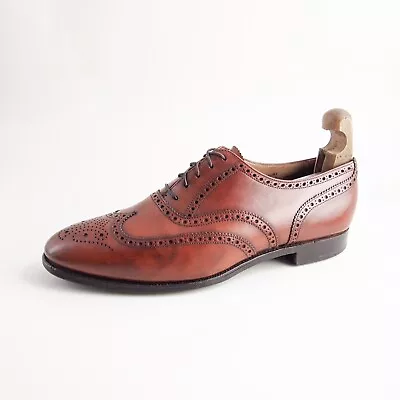 Crockett Jones Finsbury Wingtip Brogue Brown Leather Mens Size EU 43.5 US 10.5 F • $485.01