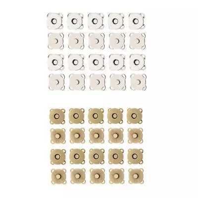 20 Sets Sew In Magnetic Bag Clasps For Craft Clothing Bag DIY 14mm • £7